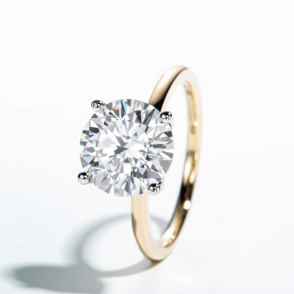 Anel Solitário Sollenti em Ouro 18k Moissanite 3 CT