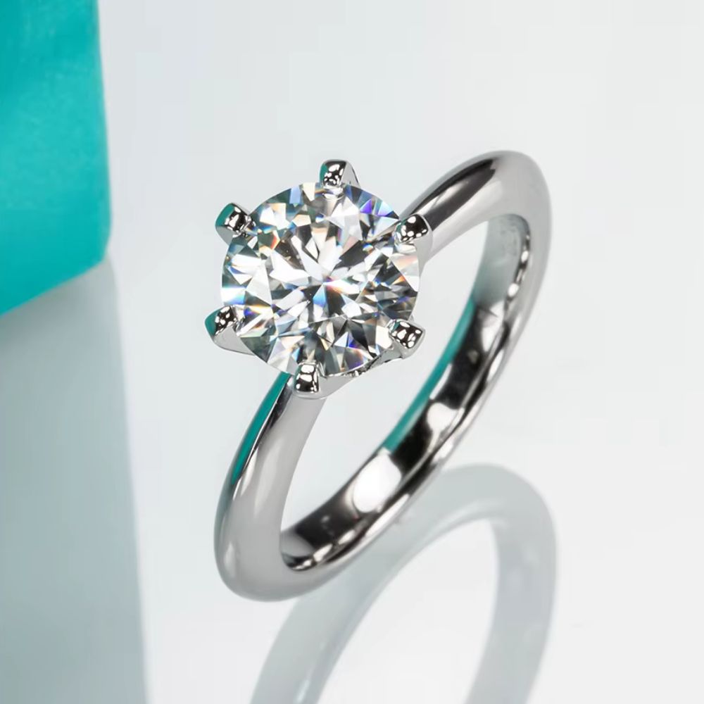 Anel Solitário Sun Moissanite 5 CT