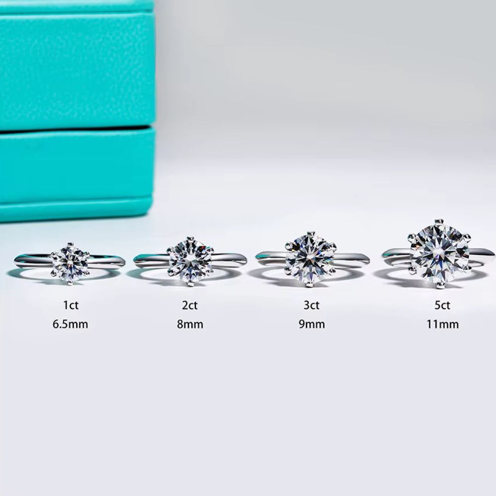 Anel Solitário Sun Moissanite 5 CT