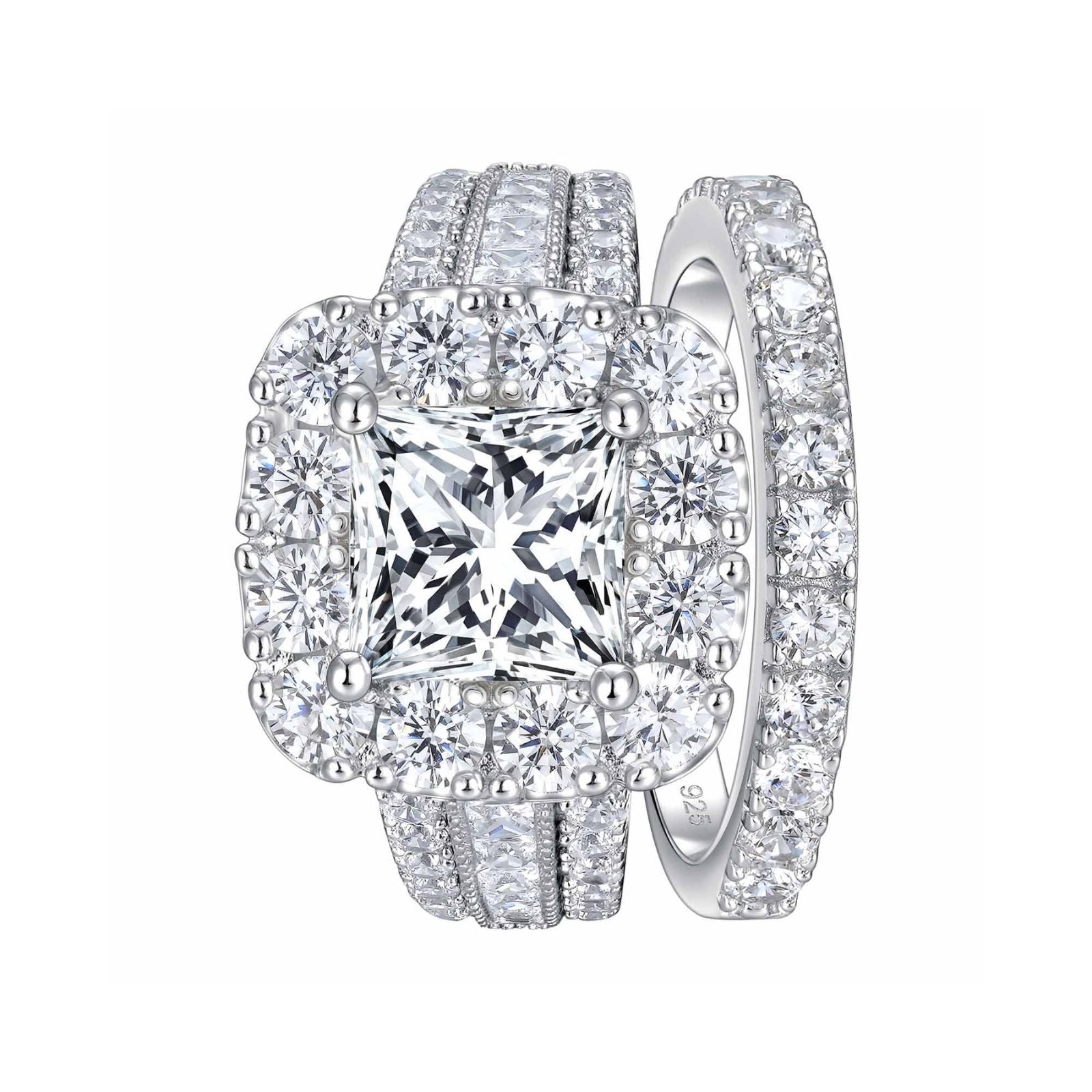 Anel Solitário Halo (Compre 1, Ganhe 1)